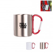 10oz Stainless Steel Mug with Carabiner